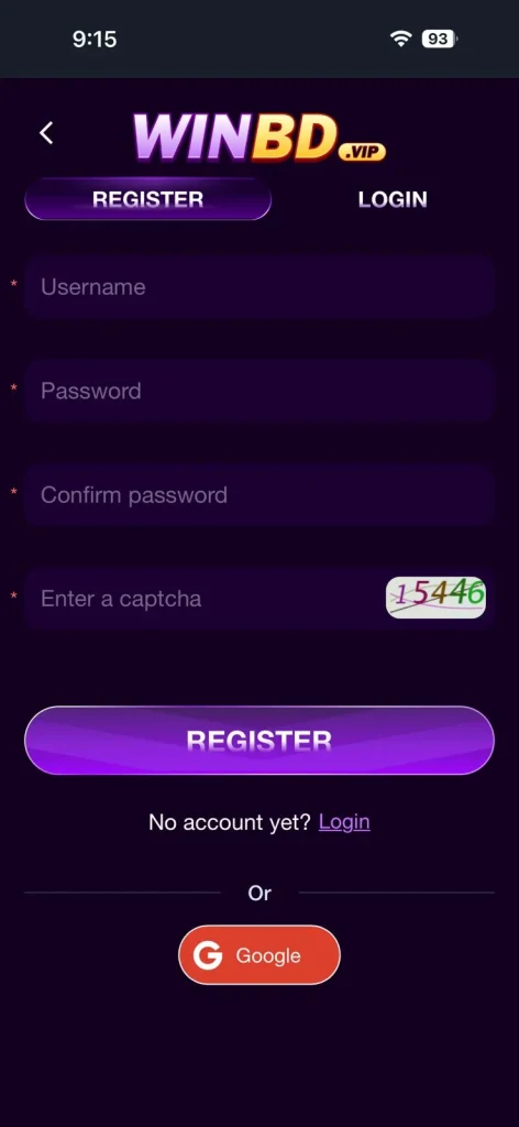 WINBD Game Register
