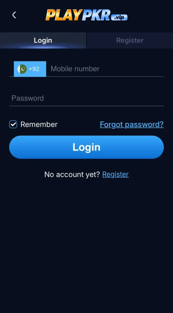 PlayPKR Game Login