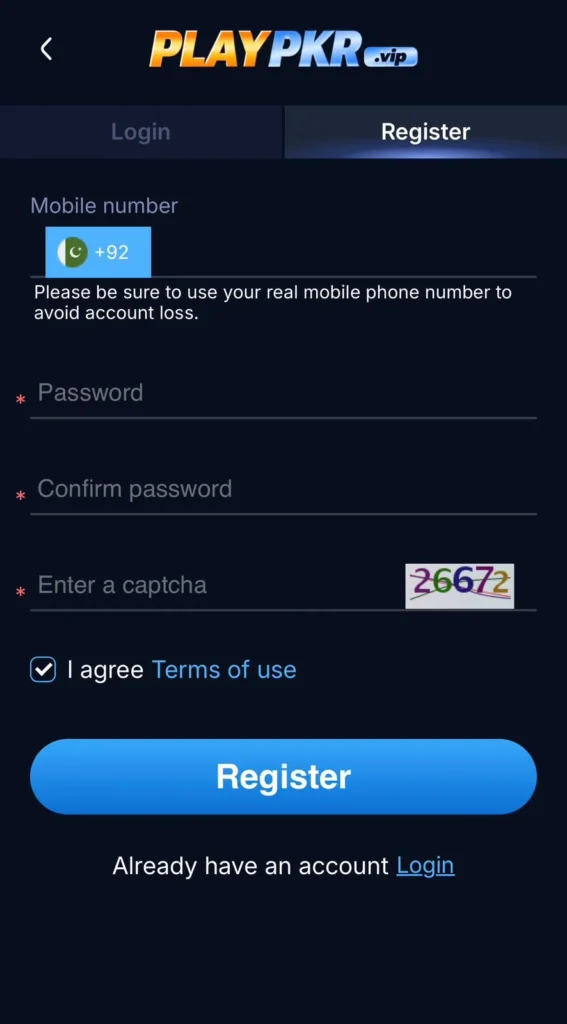 PlayPKR Game Register